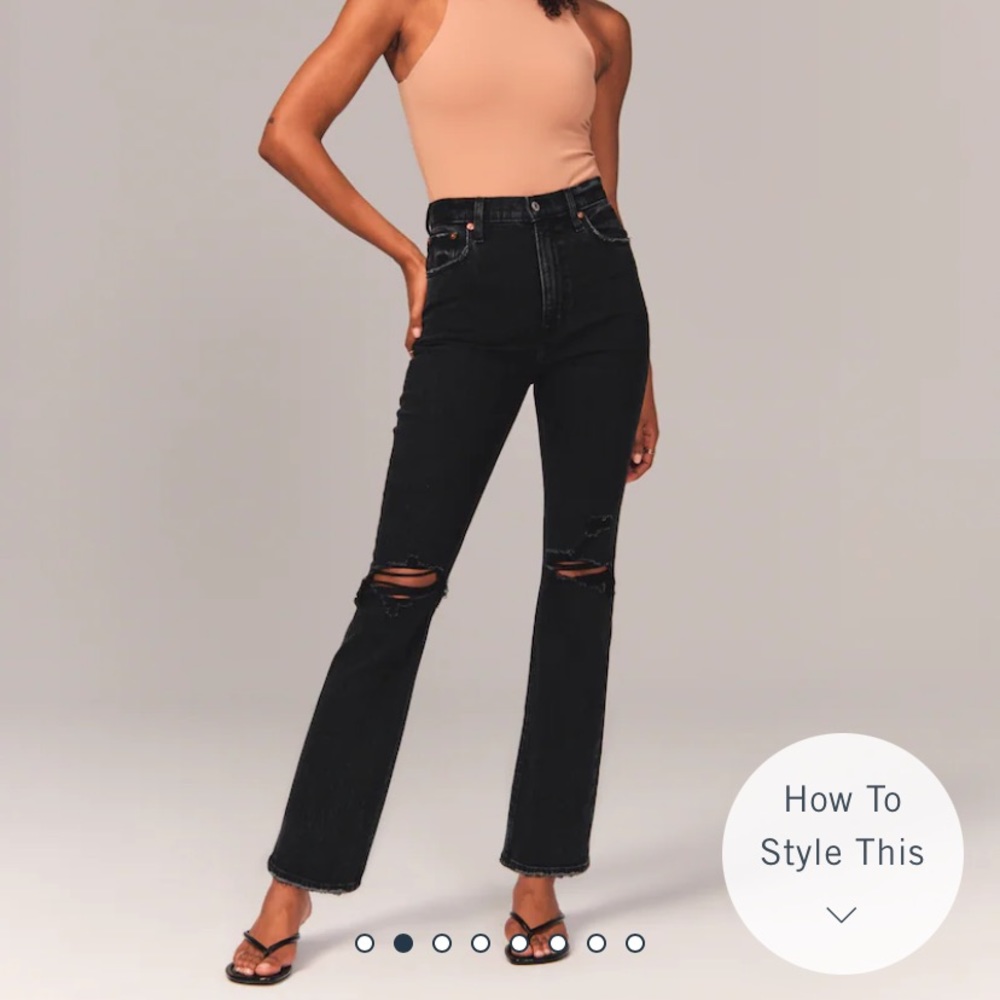Abercrombie Ankle Straight Ultra High-Rise Jeans
